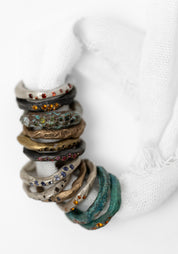Brass and Smokey Quartz Stopper Ring