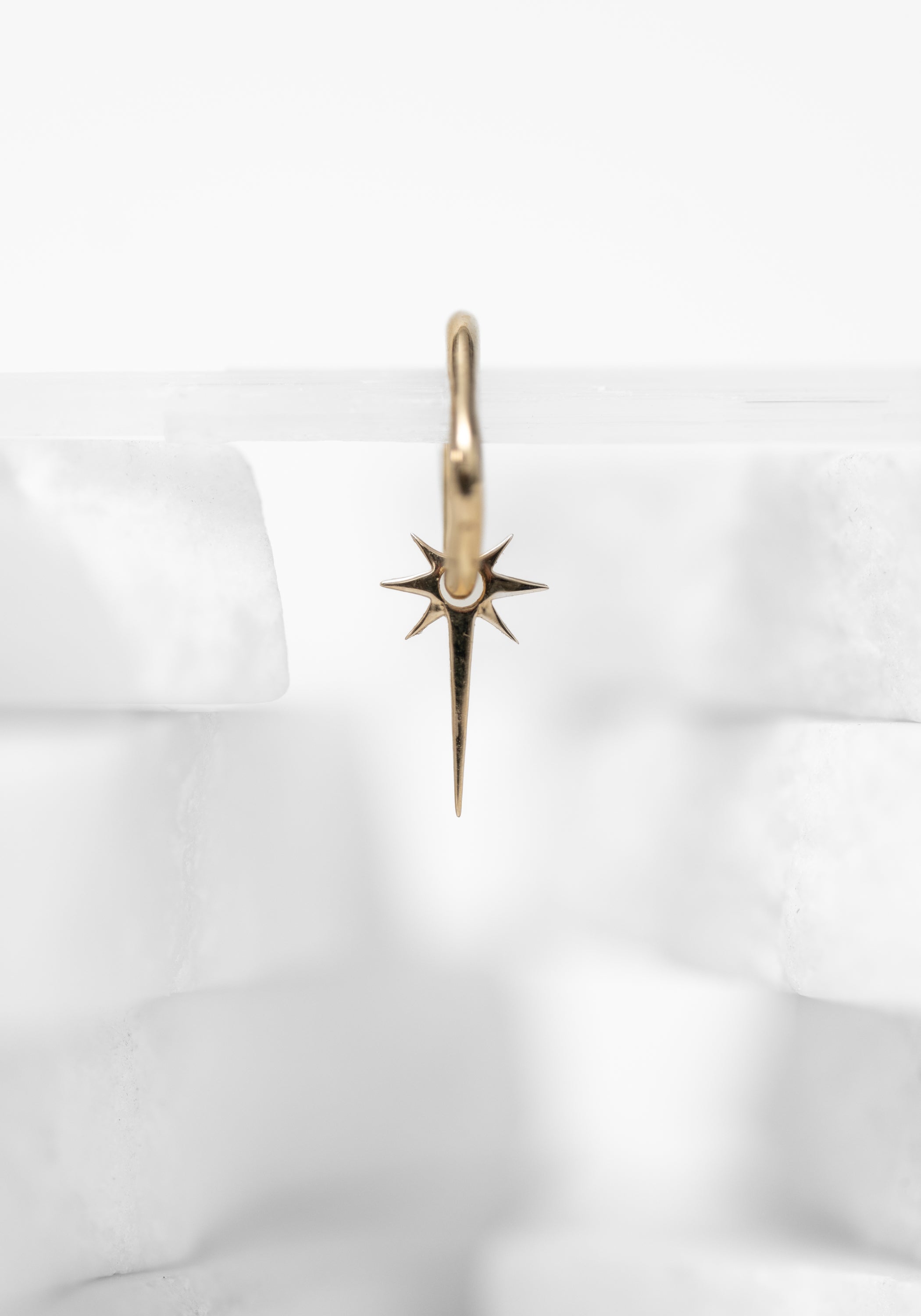 Single 9k Gold Mini Astra Plaque and Oval Clicker Hoop - December Thieves