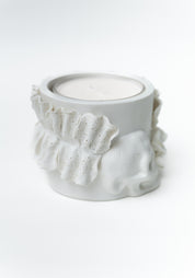 Vanitas Porcelain Lace Skull Candle