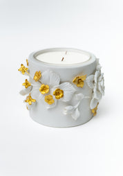 Gula Gilded Porcelain Skull Candle