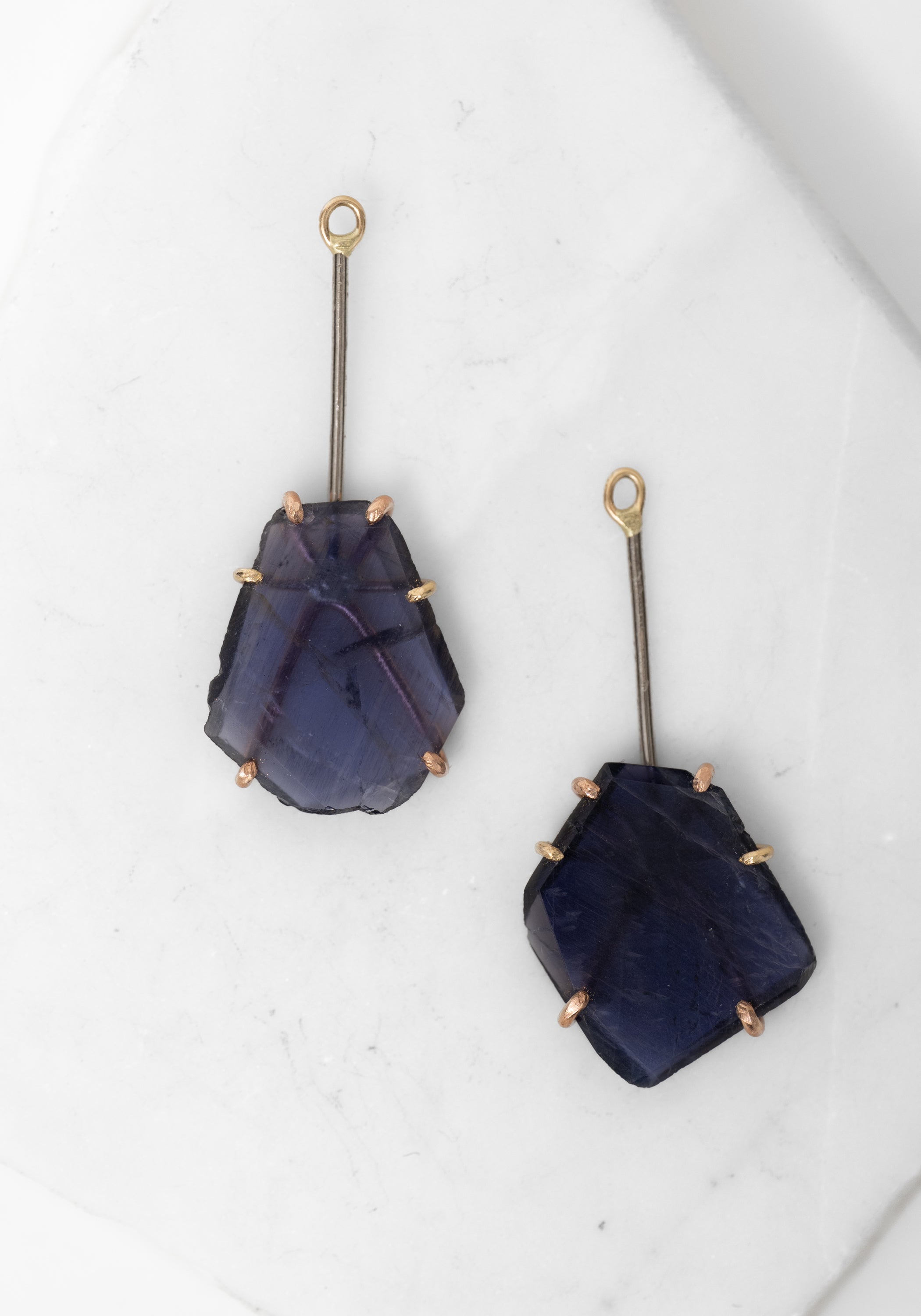 14k-18k Gold Iolite Drops