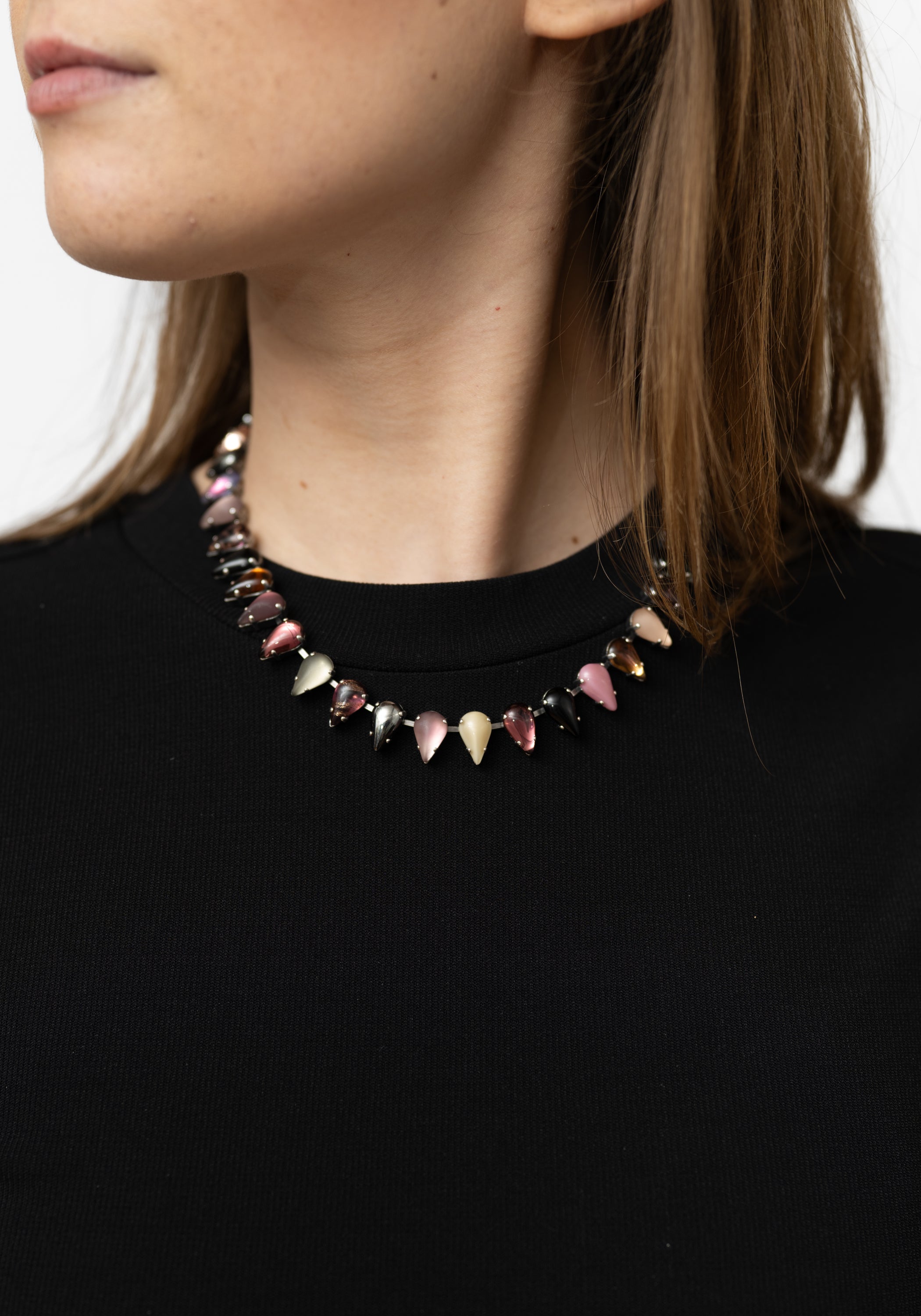 Sterling Plated Fang Layering Choker