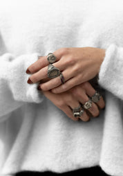 'Tulip Portrait' Sterling Ring - December Thieves