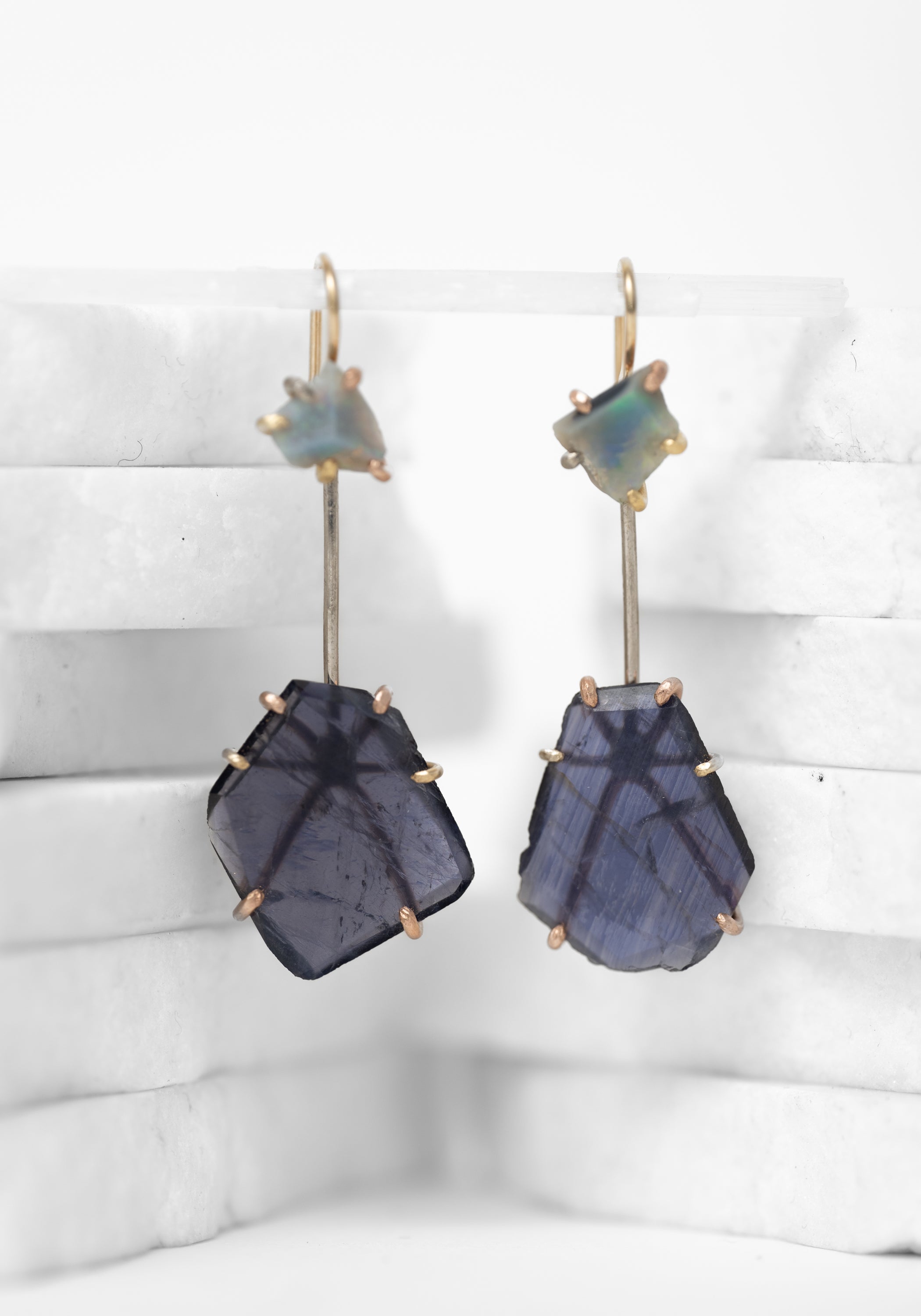 14k-18k Gold Iolite Drops