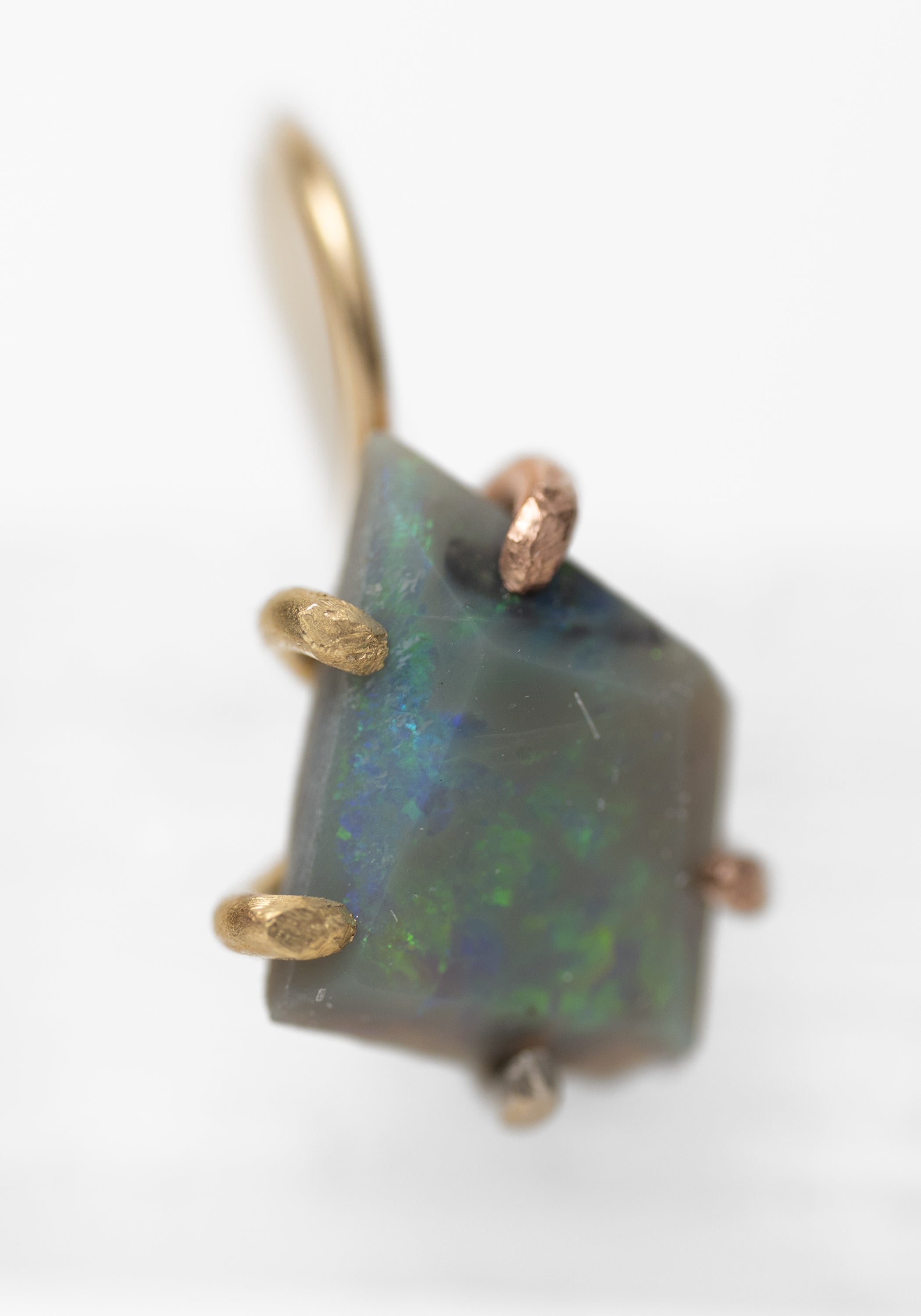 14k-18k Gold Australian Opal Hook Earrings