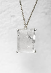 Sterling and Long Baguette Quartz Necklace - December Thieves