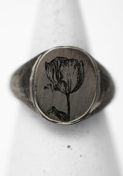 'Tulip Portrait' Sterling Ring - December Thieves