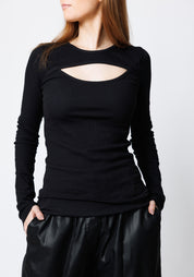Eyona Cut Out Detail Long Sleeve T-Shirt