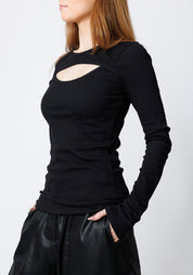 Eyona Cut Out Detail Long Sleeve T-Shirt