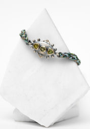 10k Gold, Green Tourmaline and Diamond Bracelet - December Thieves