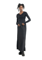 Albatross Black Satin Maxi Skirt - December Thieves