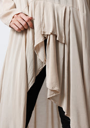 Swissa Oversized Asymmetric Ruffle Detail Tunic Blouse
