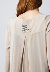 Swissa Oversized Asymmetric Ruffle Detail Tunic Blouse