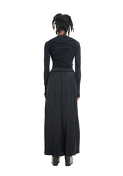 Albatross Black Satin Maxi Skirt - December Thieves