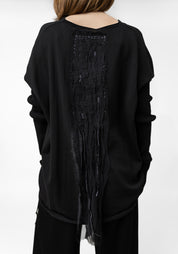 Mag Embroidered Back Knit Pullover