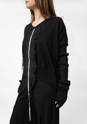 Mag Contrast Embroidered Front Knit Pullover