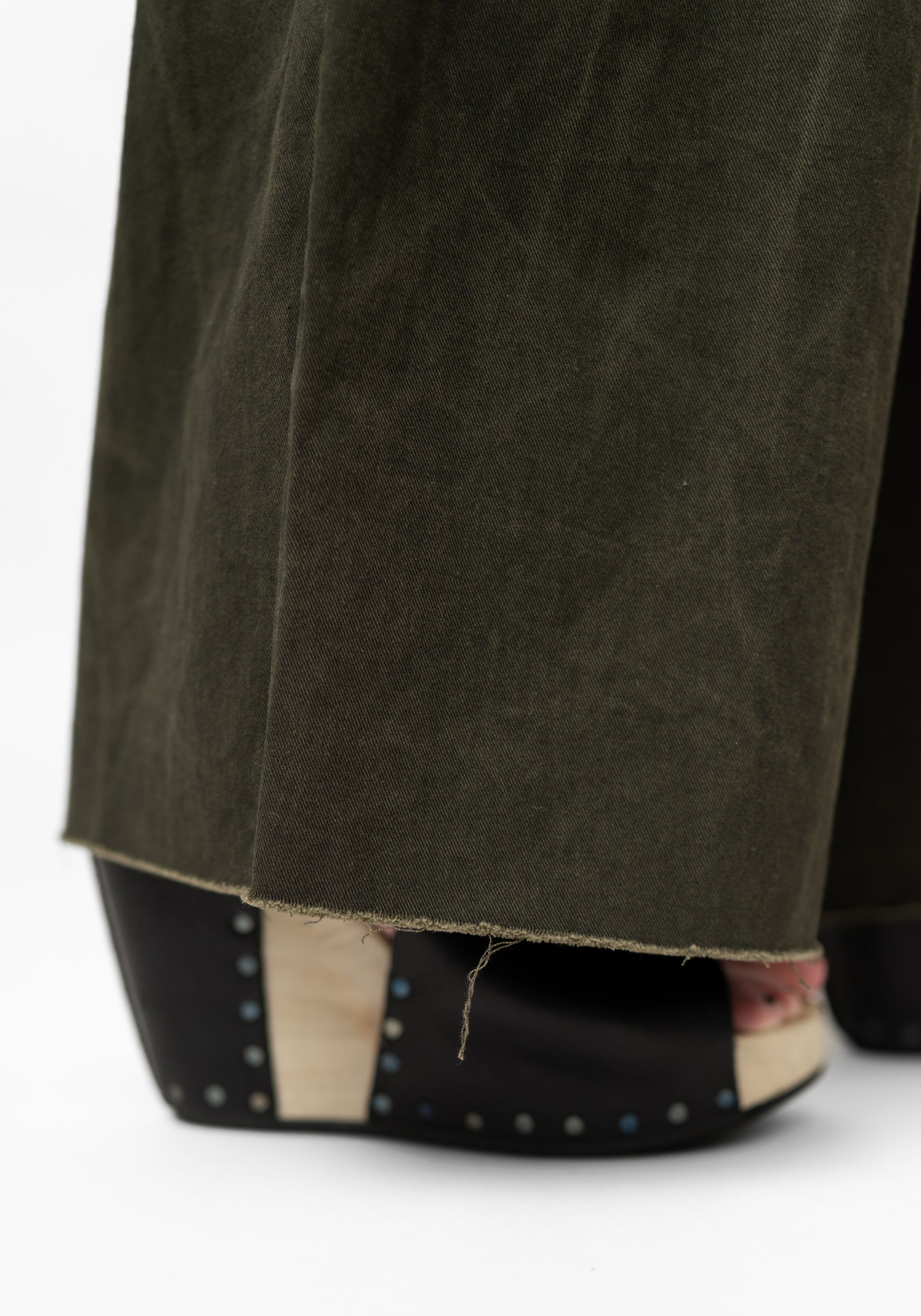 Olive Twill Raw Edge Pant - December Thieves