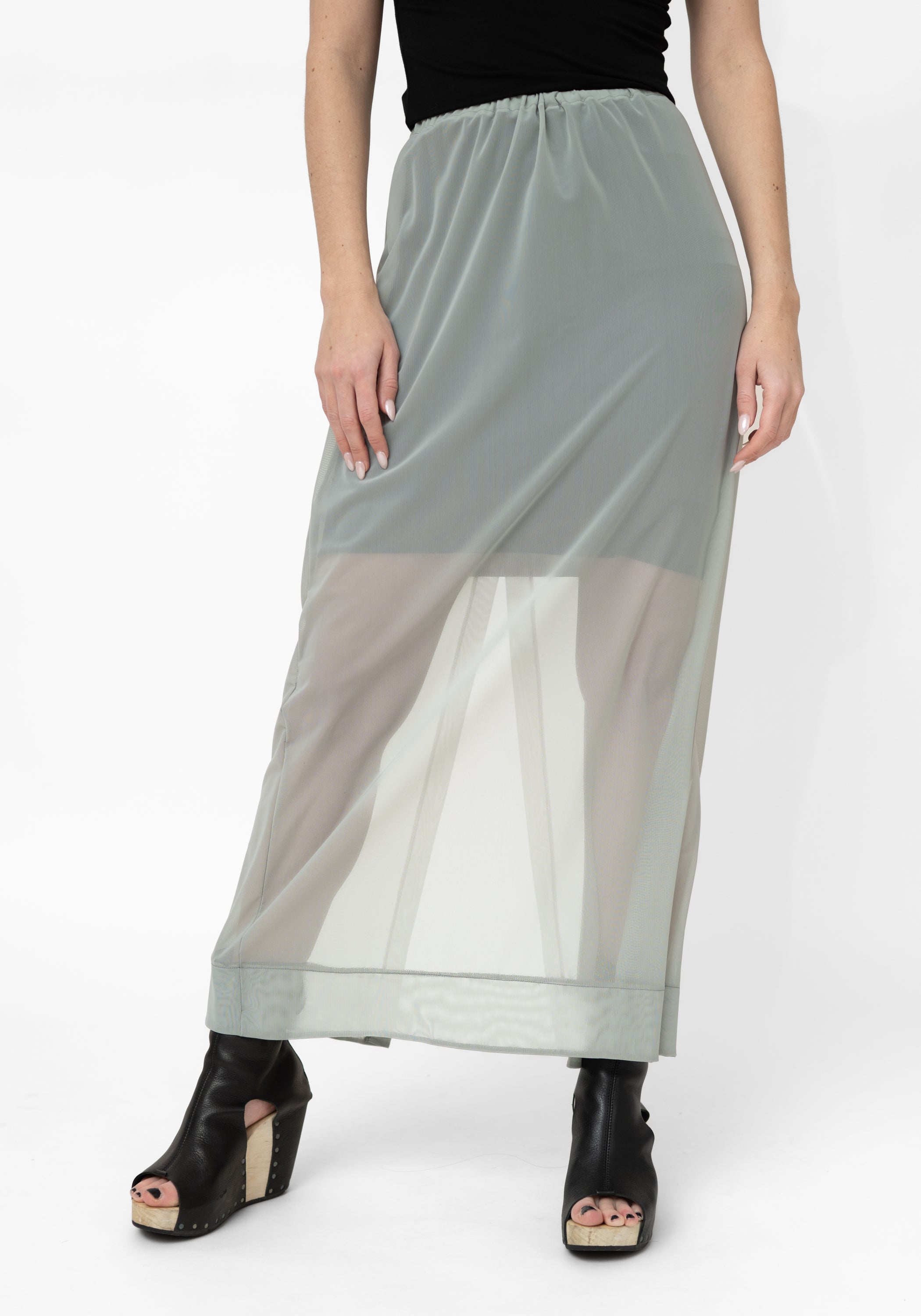 Grey Mesh Skirt - December Thieves