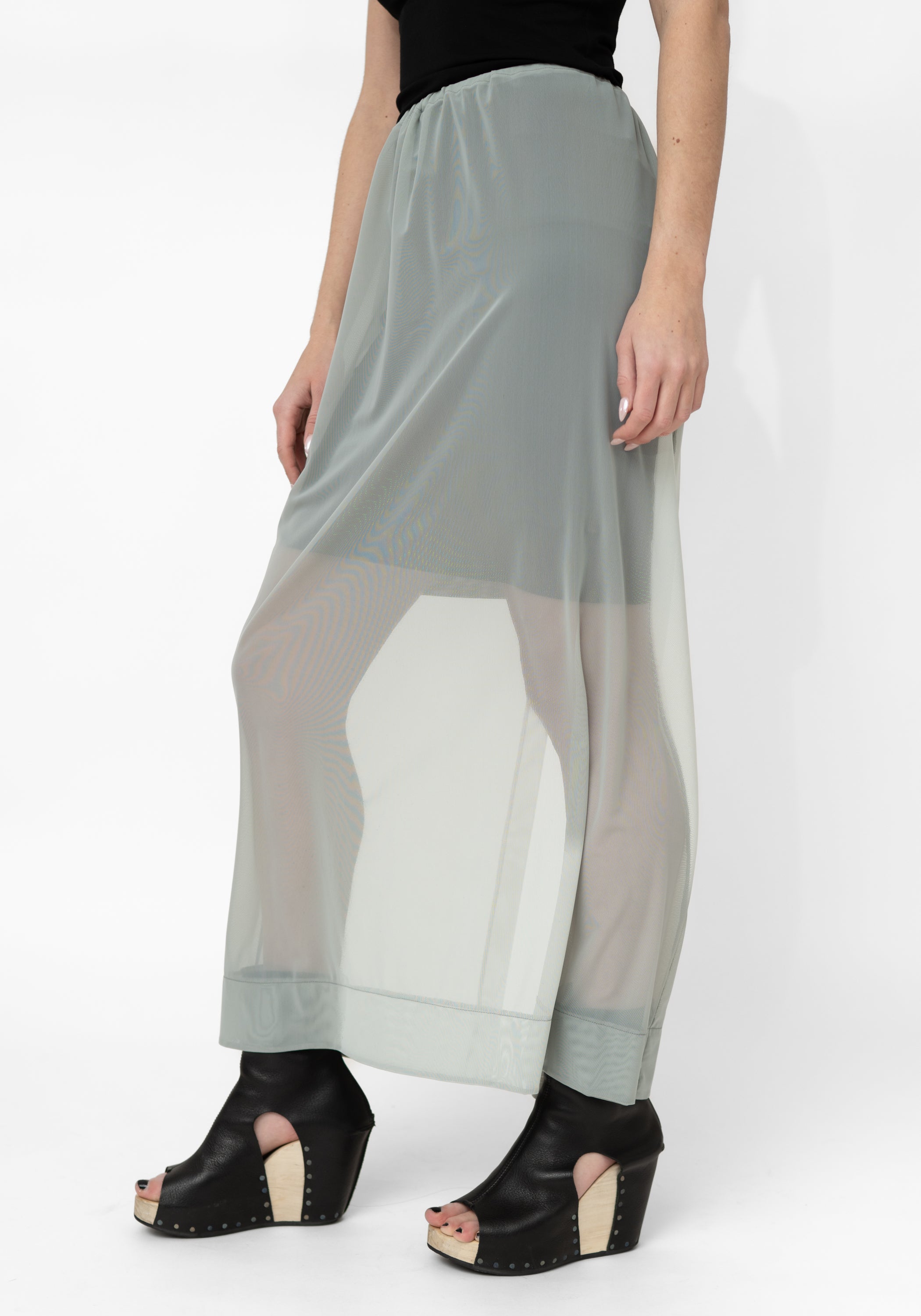 Grey Mesh Skirt - December Thieves