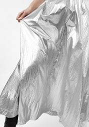 Silver Metallic Maxi Length Space Skirt - December Thieves
