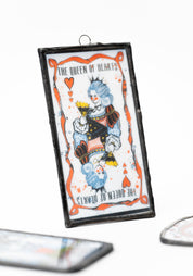 'The Queen of Hearts' Glass Alice Of Wonderland Art Ornament - December Thieves
