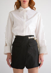 Tie and Slits Detail Blouse