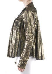 Gold Foil Pleat Back Blouse | Rundholz