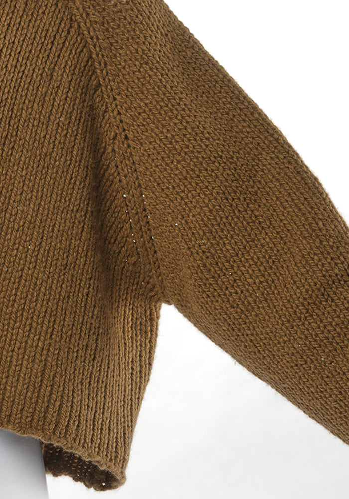 Asymmetric Wool Blend Knit Pullover