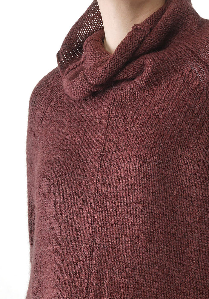 Oversized Wool Blend Knit Tunic