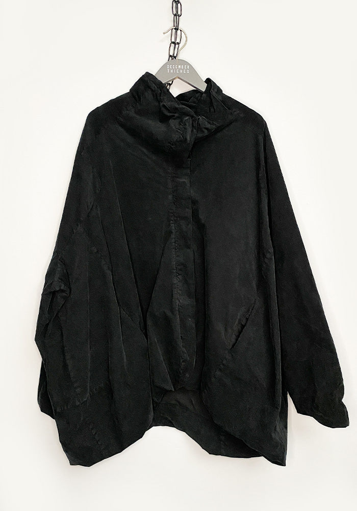Corduroy Oversized Bubble Jacket in BLACK or WOOD