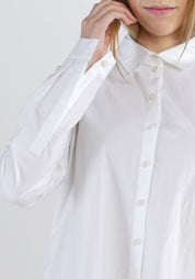 Boxy A-Line Button Up Blouse with Pocket Details at Back