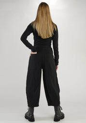 Balloon Silhouette Subtle Stripe Pants