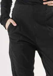 Loosely Fitted Tapered Leg Subtle Stripe Pants