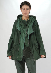Oversized Drop Shoulder Hooded Jersey Jacket