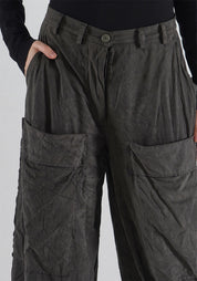 Bold Pocket Detail Faux Suede Pants - December Thieves