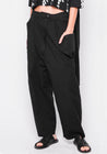 Tapered Asymmetric Front Trouser | BLACK by K&M