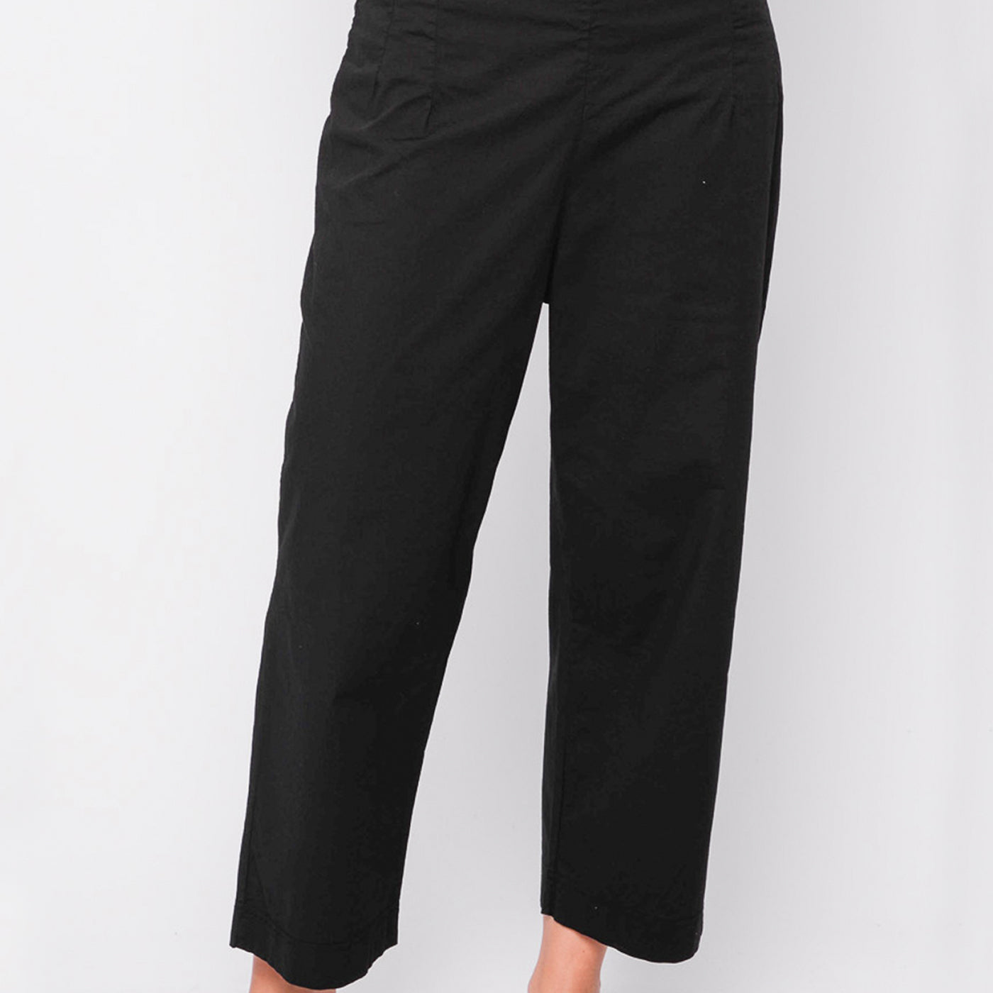Tapered Leg Paneled Slack | BLACK by K&M