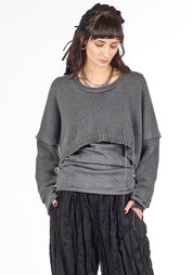 Bobby Drop Shoulder Cropped Knit Top