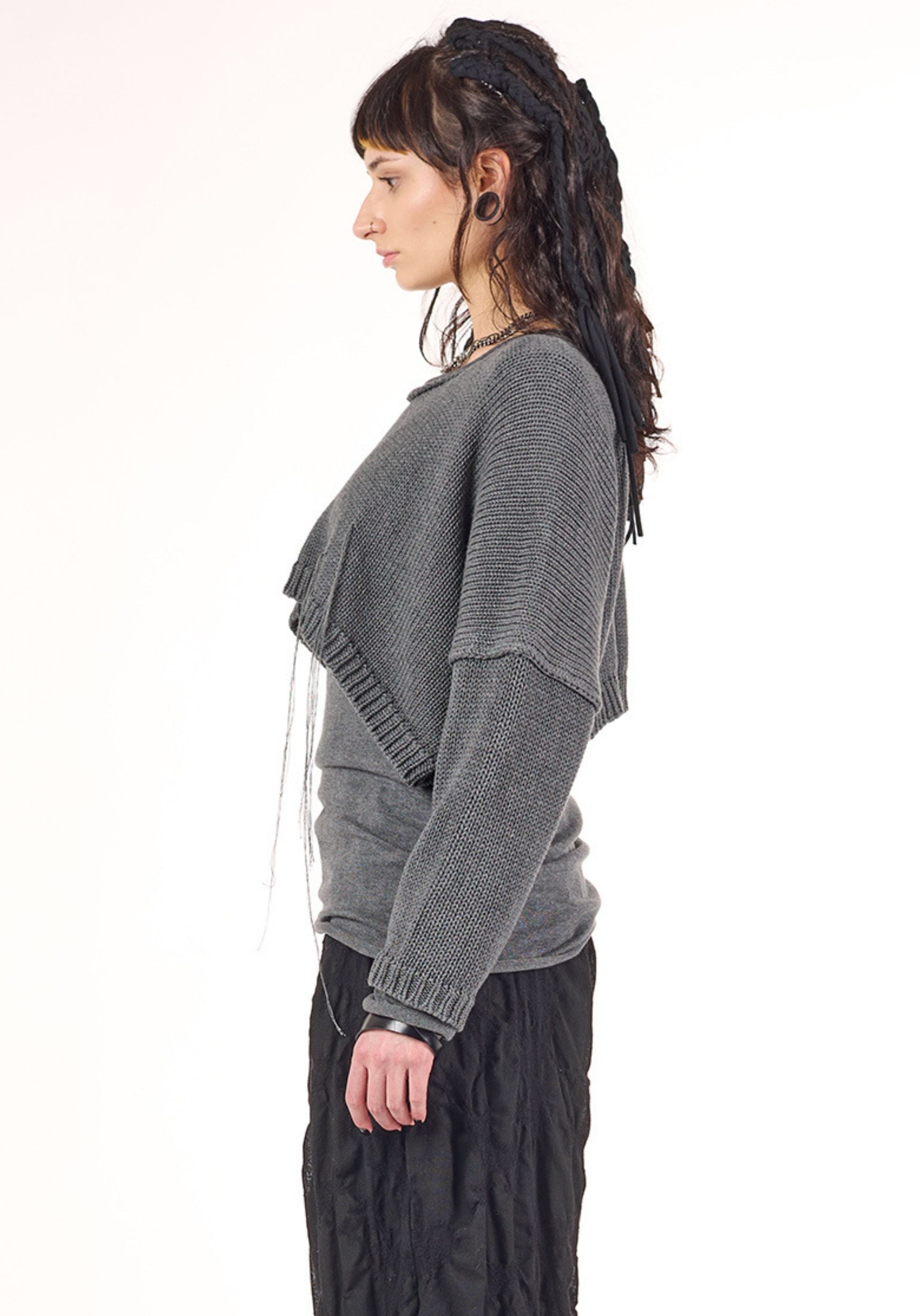 Bobby Drop Shoulder Cropped Knit Top