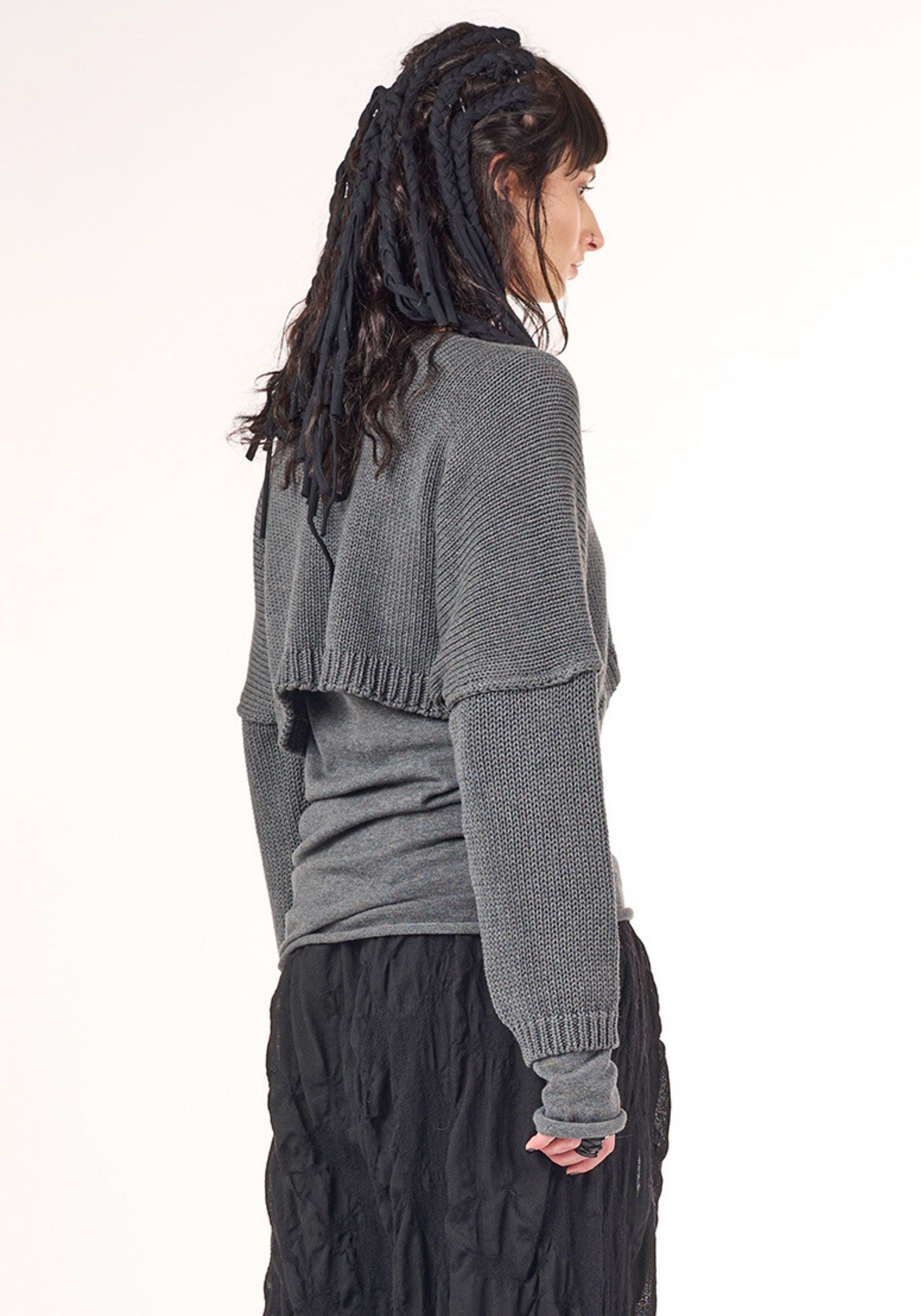 Bobby Drop Shoulder Cropped Knit Top