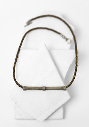 Hematite and Trading Bead Tube Necklace - December Thieves