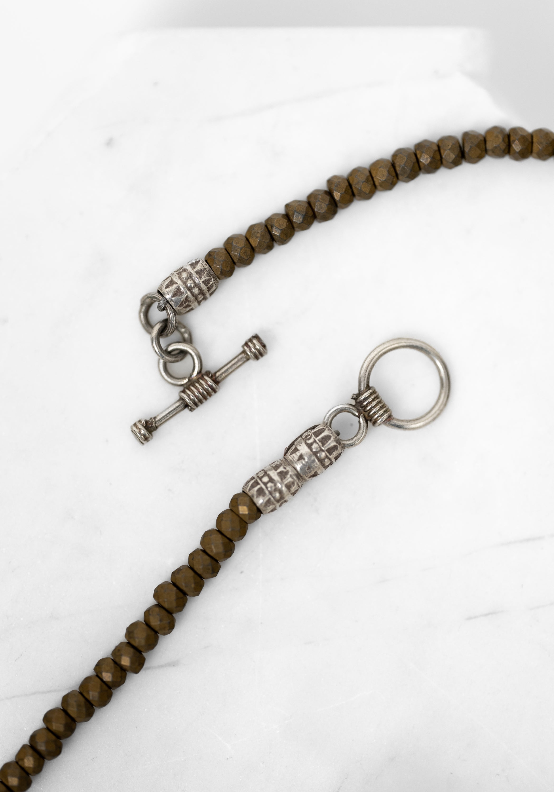 Hematite and Trading Bead Tube Necklace - December Thieves