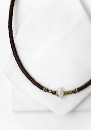 Reclaimed Vinyl and Herkimer Necklace - December Thieves