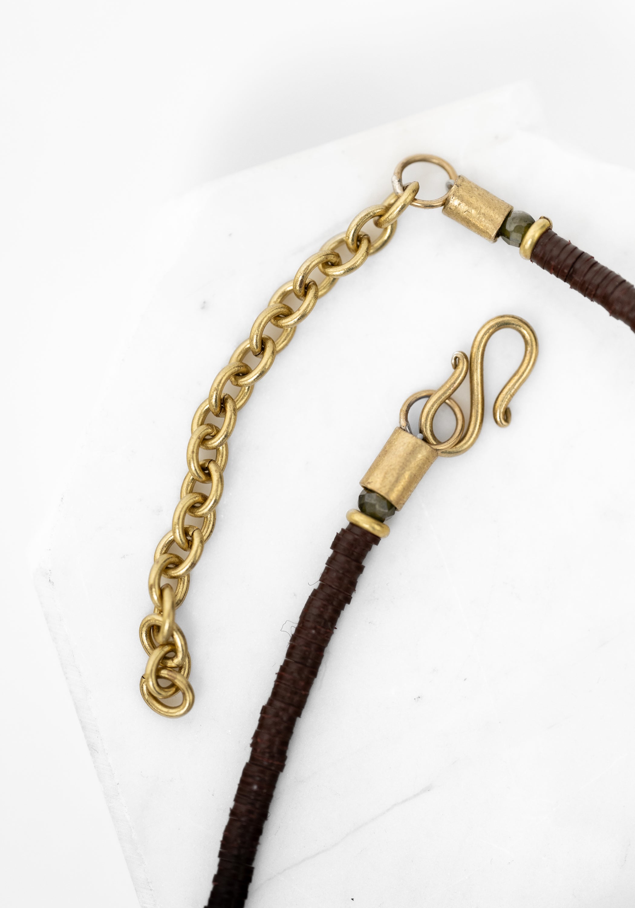 Reclaimed Vinyl and Herkimer Necklace - December Thieves