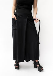 Wrap Detail Wide Leg Pants