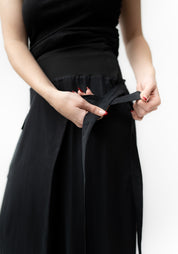 Wrap Detail Wide Leg Pants