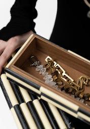 Rounded Carved Bone And Horn Jewelry Box - December Thieves