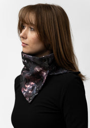 Purple Floral Burnout Snap Cowl - December Thieves