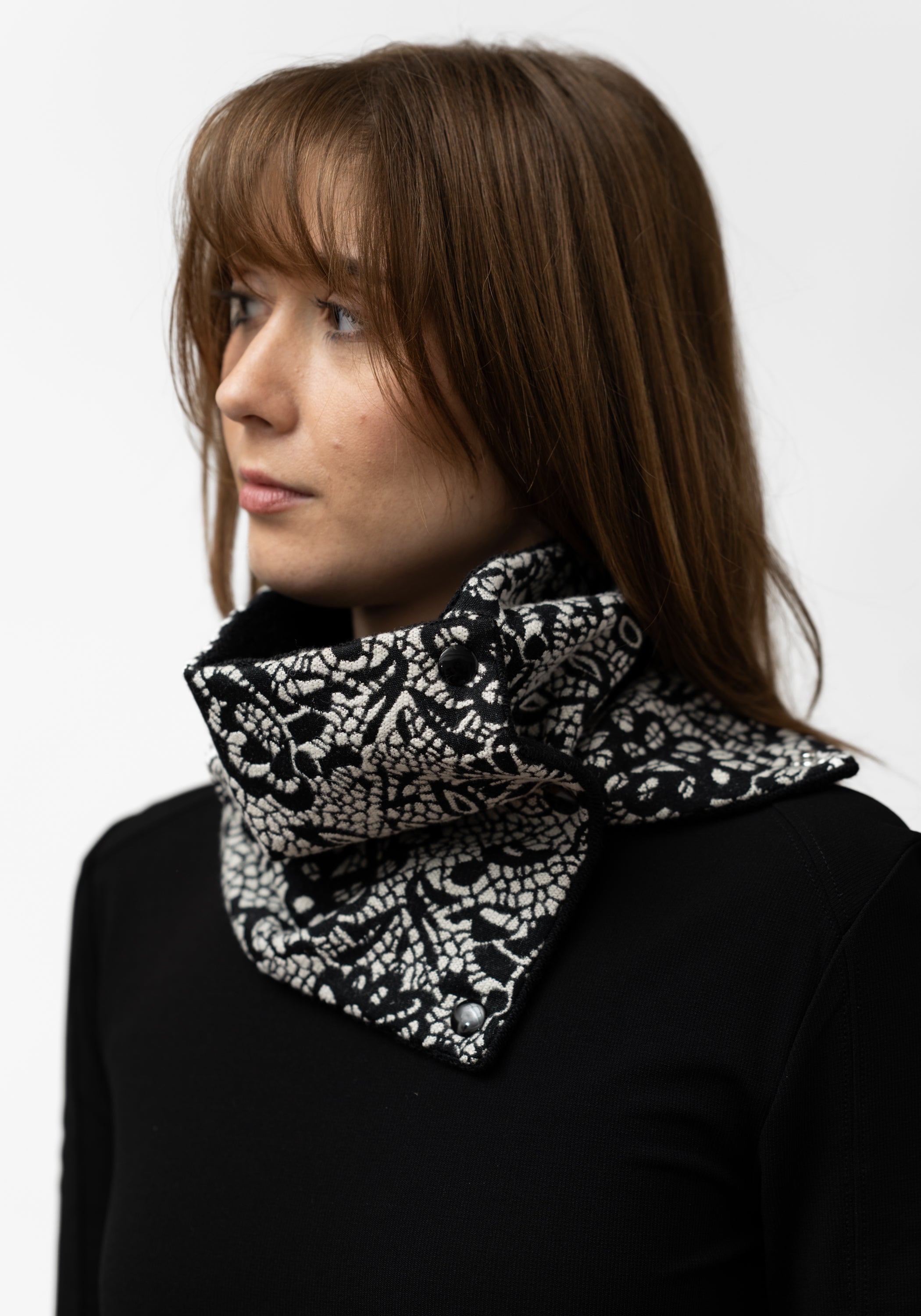 Floral Wool Snap Cowl - December Thieves