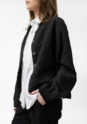 Asymmetric Oversized Cropped Jacket - December Thieves